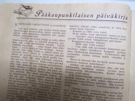 Suomen Kuvalehti 1923 nr 33, kansikuva &quot;Ruiskaunokki&quot;, Sortoajan ilmöitä Helsingissä, Kesäisiä juhlia ja retkiä, Lento moottorittomalla koneella, ym.