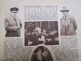 Suomen Kuvalehti 1923 nr 33, kansikuva &quot;Ruiskaunokki&quot;, Sortoajan ilmöitä Helsingissä, Kesäisiä juhlia ja retkiä, Lento moottorittomalla koneella, ym.