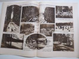 Suomen Kuvalehti 1926 nr 29, kansikuva Metsolan pilaristoa, Ahtaat portit, Ensimmäiset kansainväliset näyttelijäneuvottelut, Valkopurjeita ja veden pärskettä, ym.