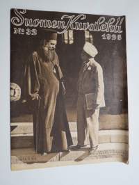 Suomen Kuvalehti 1926 nr 32, kansikuva Kaukaisia konferenssi vieraita, Laatokan ulappa Valamosta nähtynä, Maailman konferenssista toiseen, Taiteilijattaren tarina,ym