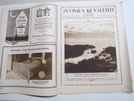 Suomen Kuvalehti 1926 nr 32, kansikuva Kaukaisia konferenssi vieraita, Laatokan ulappa Valamosta nähtynä, Maailman konferenssista toiseen, Taiteilijattaren tarina,ym