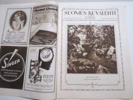 Suomen Kuvalehti 1926 nr 35, Elokuuta täysihoitolassa, S.V.U.L:N ensimmäiset kesäkurssit Kangasalalla, Kaukana korvessa, Laivastomme menetykset, Lasten maailmasta,ym