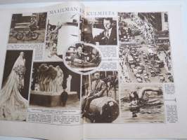 Suomen Kuvalehti 1926 nr 35, Elokuuta täysihoitolassa, S.V.U.L:N ensimmäiset kesäkurssit Kangasalalla, Kaukana korvessa, Laivastomme menetykset, Lasten maailmasta,ym