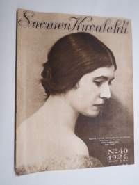 Suomen Kuvalehti 1926 nr 40, kansikuva Signora Ducia Benassuti-Morano, Syyskauden uusimmat kirjat, Kihlajaiset Ruotsin hovissa, Suomalainen filmi, ym.