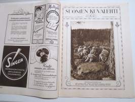 Suomen Kuvalehti 1926 nr 43, kansikuva Irma Hurstinen, Syysmanövereilla, Vuoksi ja luode - Suomen rannikolla, Erämaamatka pääkapungin porteilla, Uutiskuvia, ym.