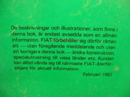 Fiat 127 instruktionsbok åm. 1982