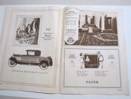 Suomen Kuvalehti 1926 nr 50, kansikuva &quot;Kun uusi ja vanha Helsinki kohtaavat toisensa&quot;, Muuan Kuvavirta, Kirjakauppojen kuukausi, Yellowstone, Naurishauta, ym.