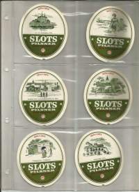 Slots Pilsner  6 eril muovitaskussa -  olutetiketti