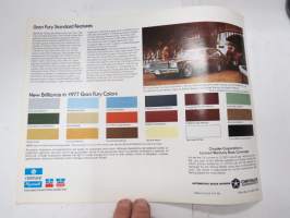 Plymouth Gran Fury 1977 -myyntiesite / sales brochure
