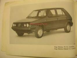 Fiat Ritmo Comfort Instruktionsbok åm. 1983