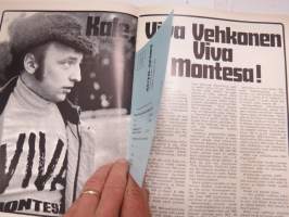 MP-sport 1972 nr 1, Rudge, Honda ST70, Ohjausgeometriaa, Kale Vehkonen / Montesa, Konnevesi Järata-ajot, SM-kelkkailua, BSA 650 Thunderbolt, Maico RS 6/2, Ski-Doo