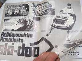 MP-sport 1972 nr 1, Rudge, Honda ST70, Ohjausgeometriaa, Kale Vehkonen / Montesa, Konnevesi Järata-ajot, SM-kelkkailua, BSA 650 Thunderbolt, Maico RS 6/2, Ski-Doo
