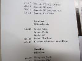 Bang &amp; Olofsen 1988/1989 -tuoteluettelo / sales brochure
