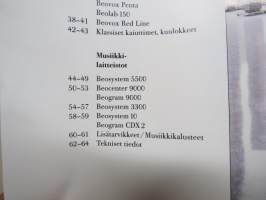 Bang &amp; Olofsen 1988/1989 -tuoteluettelo / sales brochure