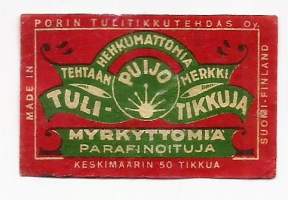 Puijo  -  tulitikkuetiketti