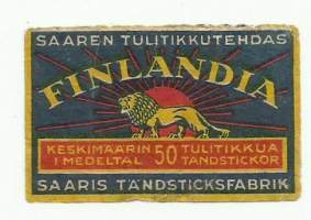 Finlandia -  tulitikkuetiketti