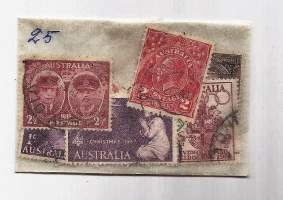 Postimerkki Australia 25 eril Postimerkkikauppiaan  70-80- luvulla pakkaamia ei avattu, tarkistettu