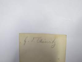 G.T. Chiewitz, 1856 tai 1857, kuvaaja Petter Christoffer Liebert -visiittikorttivalokuva / carte de visite / cdv / visit card photo -valokuva / photograph