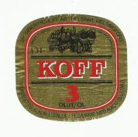 Koff  3  olut  - olutetiketti