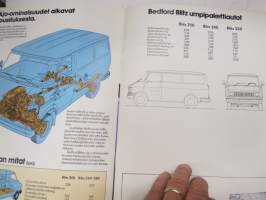 Bedford pakettiautot Blitz 250 - 280 - 350 -myyntiesite / sales brochure