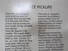 Chevrolet Full-Size Pickup -myyntiesite / sales  brochure