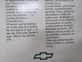 Chevrolet Full-Size Pickup -myyntiesite / sales  brochure