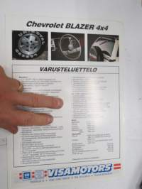 Chevrolet Blazer 4 X 4 Herrasmiesmaasturi -myyntiesite / sales brochure