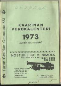 Kaarinan verokalenteri 1973