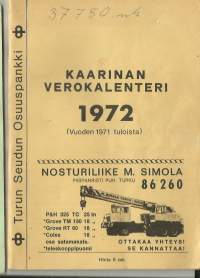 Kaarinan verokalenteri 1972