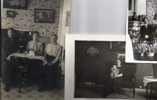 Sisustusvalokuvia eri aikakausilta valokuva 3 kpl