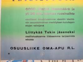 Osuusliike Oma-Apu (Joensuu + ympäristö) - 25 vuotta tuloksellista yhteistyötä... -juliste / poster