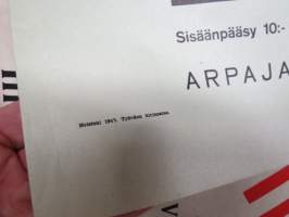 Vähäkkälän (Vähikkälä?) työväenyhdistys &quot;Yritys&quot; arpajaiset ja iltama 1943 -juliste / poster