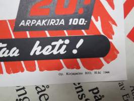 Käteisvoittoarpa 11 1944 -juliste / poster