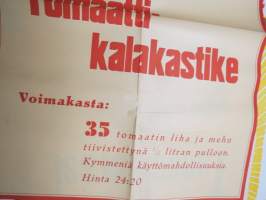 Jalostaja tomaattikalakastike - 7 kertaa viikossa kalaa -juliste / poster