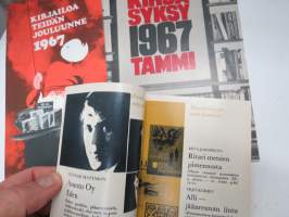 Kirjasyksy 1967 - Tammi, WSOY, Weilin + Göös, kolmen kustantajan luettelot