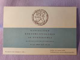 Kansallisen Kokoomuspuolueen 30-vuotisjuhla Kansallisteatterissa 9.12.1945 klo 19.15 - osallistuminen