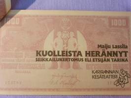 Lahden Karirannan kesäteatterin ja Lahden kaupunginteatterin ohjelmiston ja henkilöstön esittelyä 1986