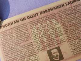 Lahden Karirannan kesäteatterin ja Lahden kaupunginteatterin ohjelmiston ja henkilöstön esittelyä 1986