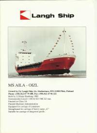 MS Aila  laivaesite 1997  4 sivua