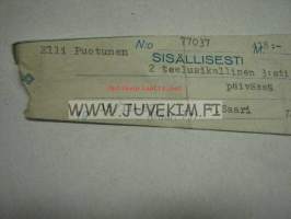 Joutsen Apteekki Turku 15.11.1962 -apteekkisignatuuri