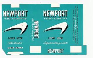 Newport   tupakka-aski aihio valm 1962-75