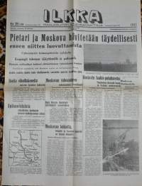 Ilkka  lokakuun 28. p:nä 1941 Näköispainos sodan lehdet