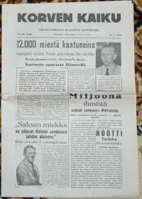 Rintamalehti Korven kaiku huhtikuun 21. p:nä 1942 Näköispainos sarjat sodan lehdet