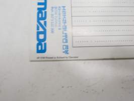 Mazda 121 1989 -myyntiesite / sales brochure