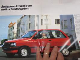Mazda 121 1988 -myyntiesite, ruotsinkielinen / sales brochure