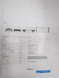 Mazda 121 1988 -myyntiesite, ruotsinkielinen / sales brochure