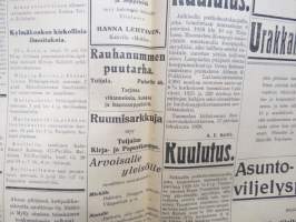 Toijalan Sanomat 30.10.1926 -sanomalehti
