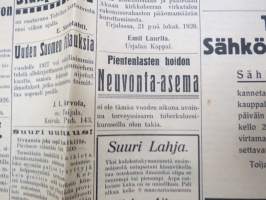Toijalan Sanomat 30.10.1926 -sanomalehti