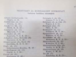 Oppikoulujen opettajat - läroverkslärarena 1955