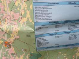 Pääkaupunkiseutu Ulkoilukartta 1983 Friluftskarta huvudstadsregionen